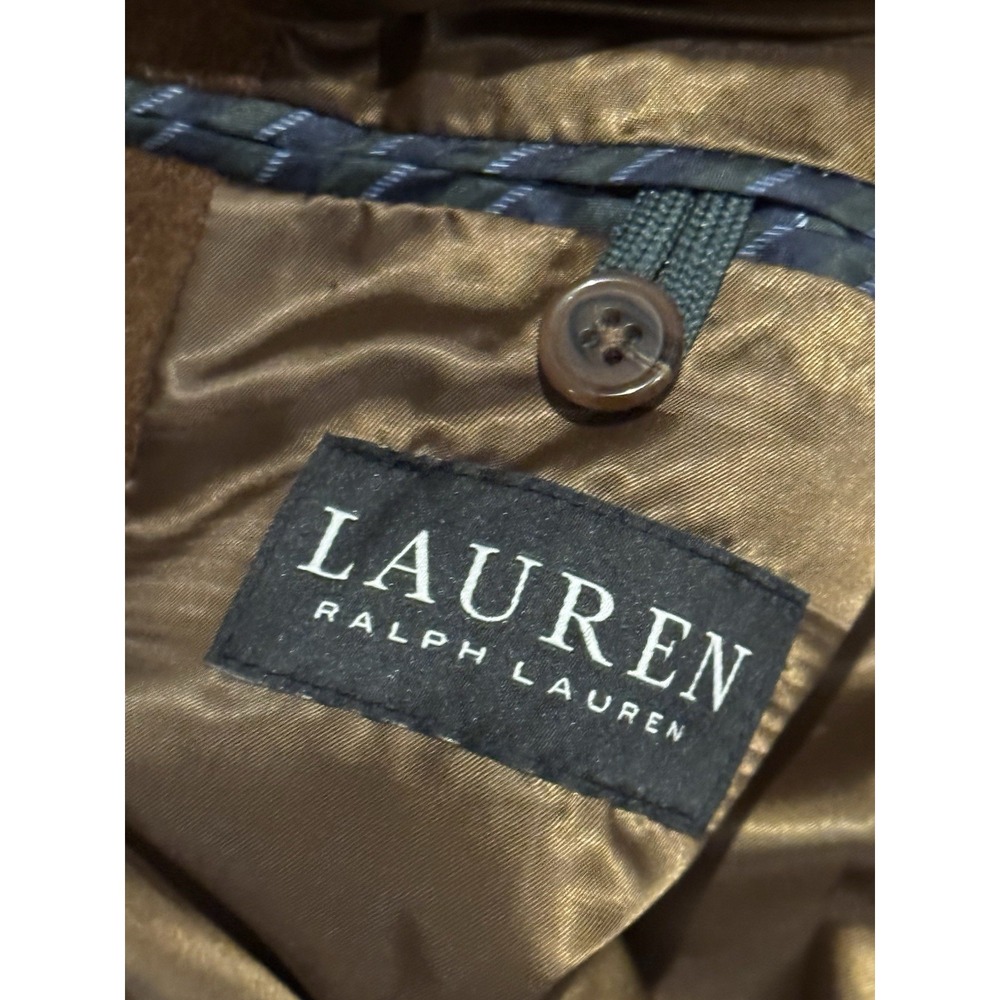 Polo Lauren Ralph Lauren Men's Double Breasted Wool Overcoat Jacket 46L New $300 - Picture 4 of 5